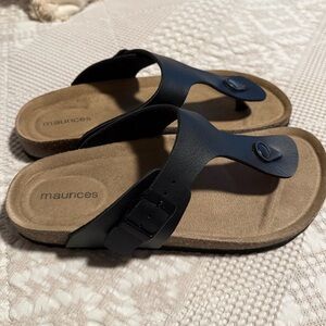 Maurices Black Slide Sandals. Super cushion, never worn! Size 7!